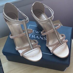 New York Transit Baguette Rhinestone Sparkle Wedge Sandal